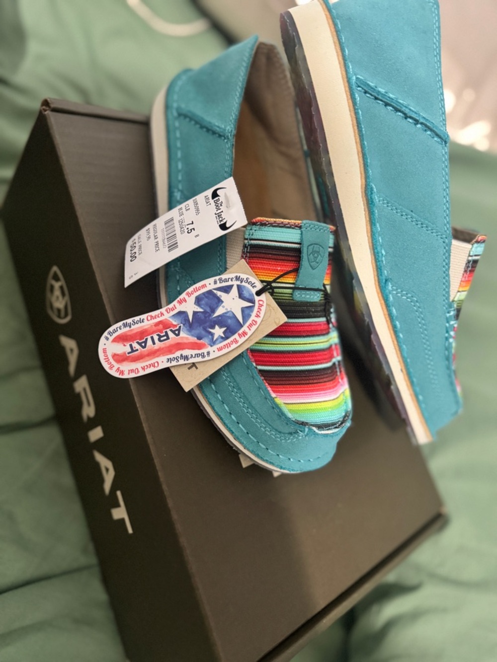 Ariat women’s Cruizers size 7.5 NEW WITH TAGS - Picture 8 of 9